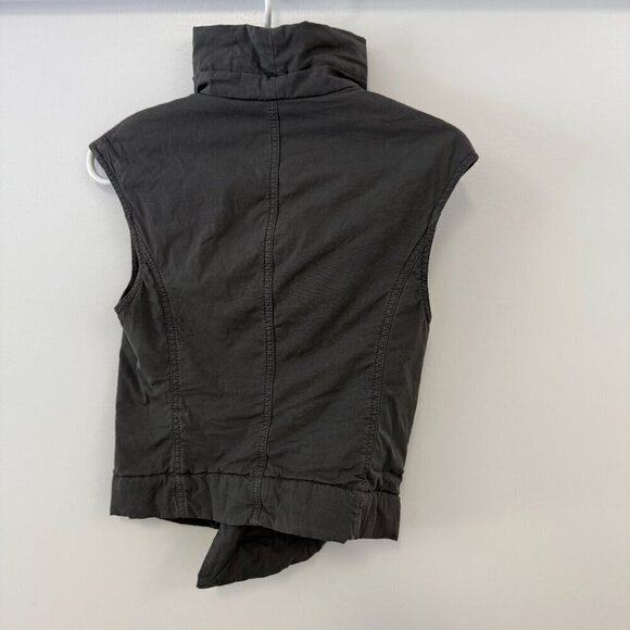 Rick Owens Charcoal Gray Sleeveless Funnel Neck Vest XS - Picture 3 of 7